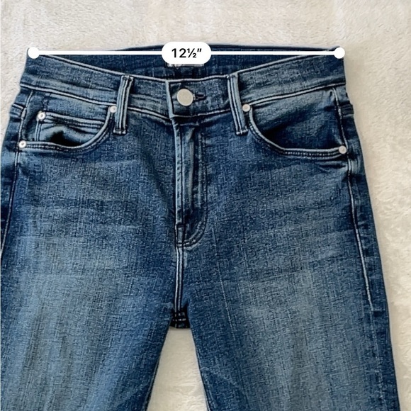Mother The Runaway Step Fray Jeans Size 25 Medium Wash Bootcut - Picture 5 of 17